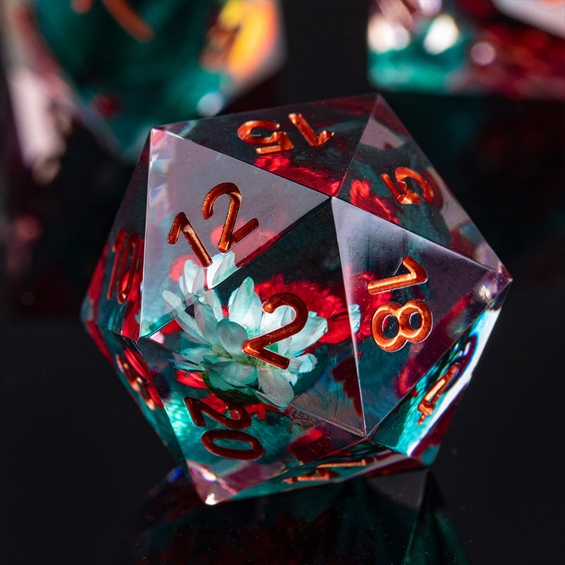Polyhedral Digital Dice Board Game Accessories Seven-piece Pack