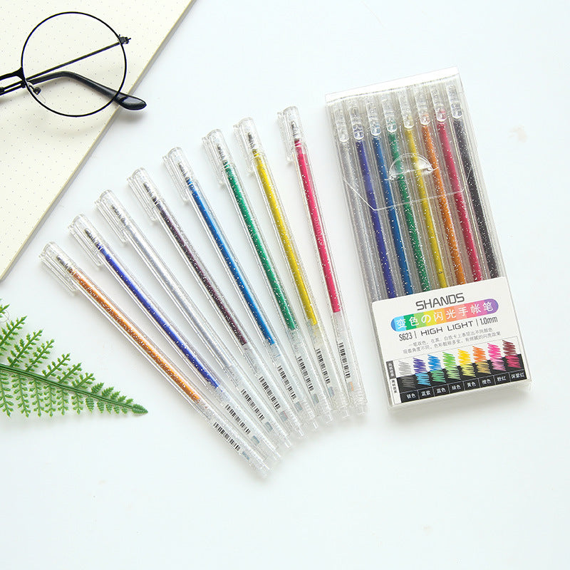 Color changing flashing hand account pen