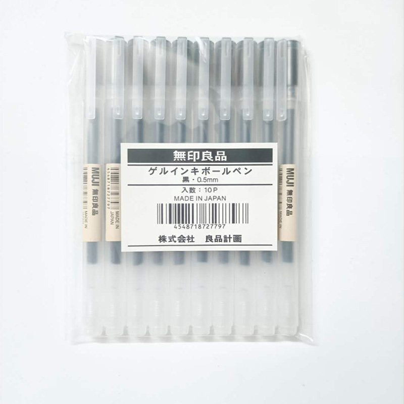 Gel Pen MUJI Gel Ink Pen Color Smooth Stationery