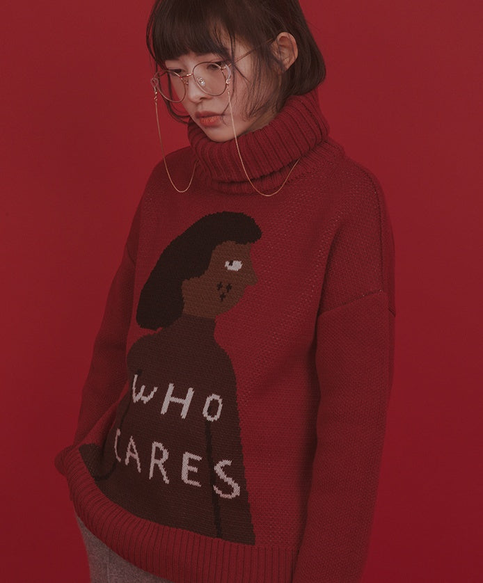 With a viscount original product odd/winter clothing maker black turtleneck female couples tide
