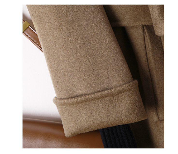 Long suit collar woolen coat