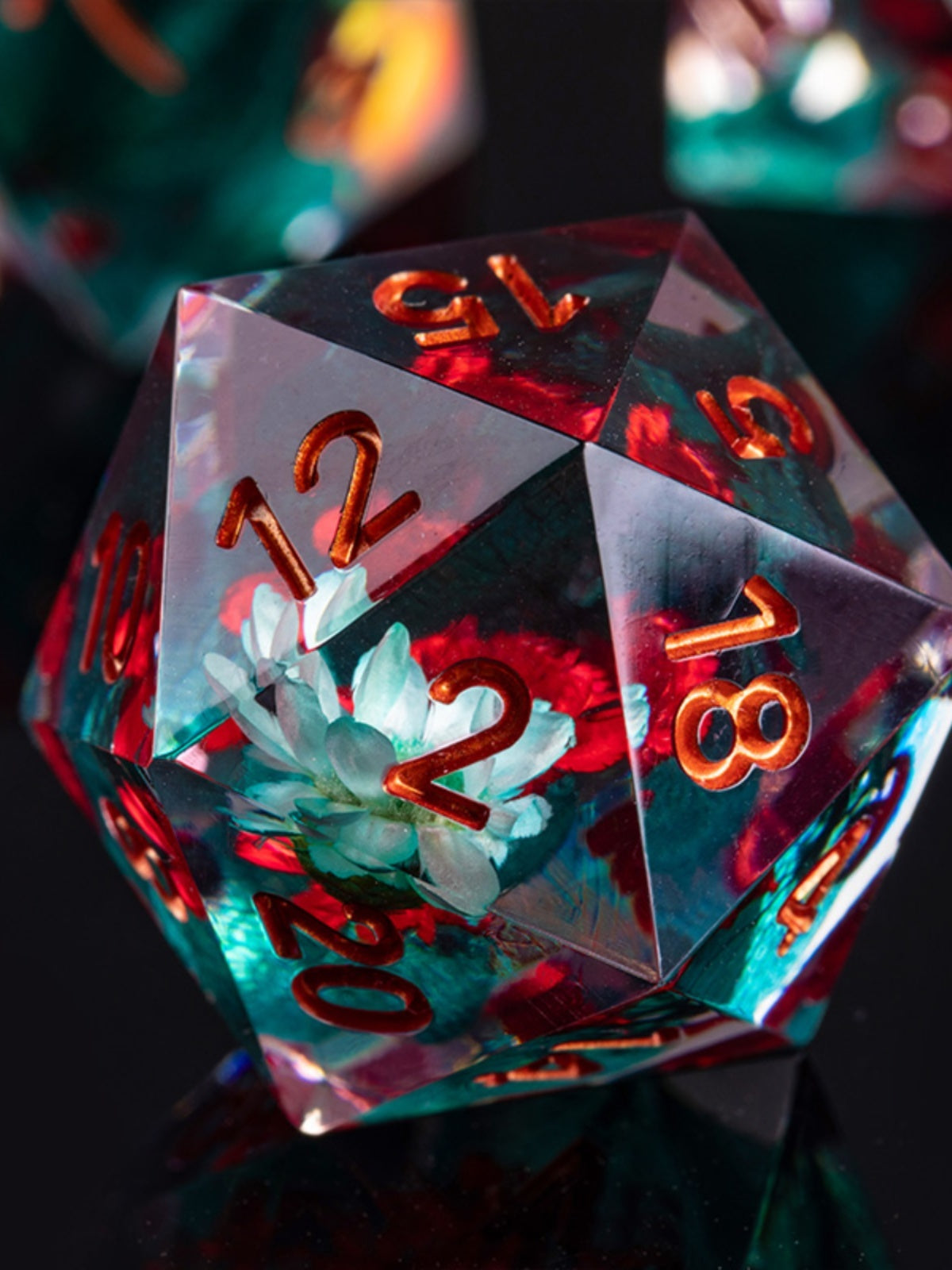 Polyhedral Digital Dice Board Game Accessories Seven-piece Pack