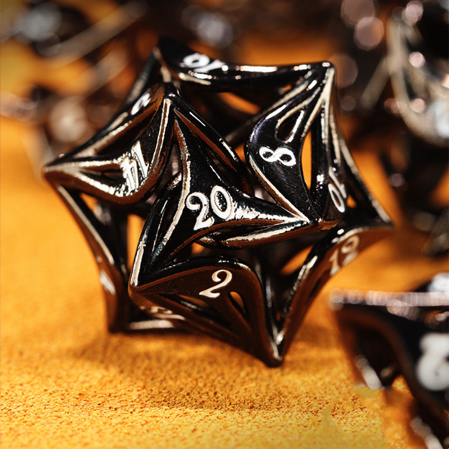 Brass Gold Leaf Cutout Board Game Digital Dice