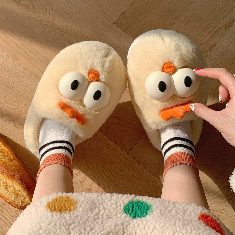 Soft Bottom Warm Keeping Closed Toe Cotton Slippers Can Be Confinement Shoes Ladies