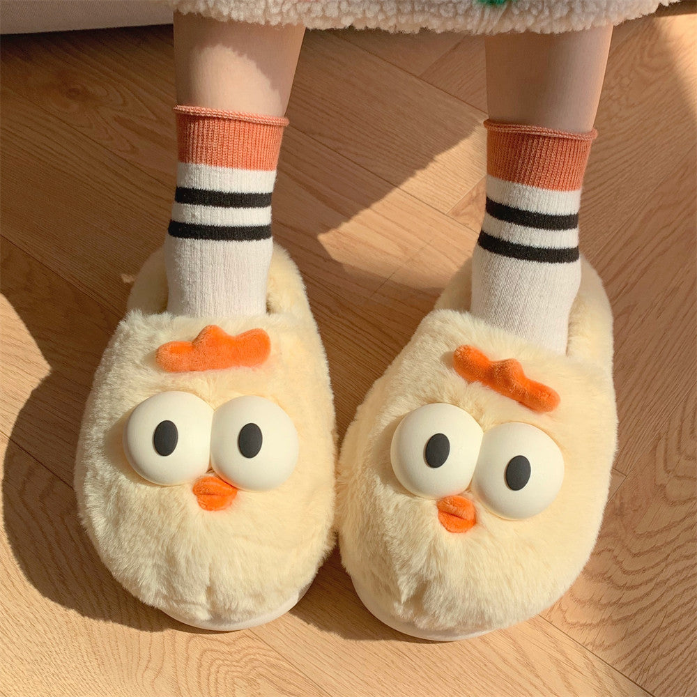 Soft Bottom Warm Keeping Closed Toe Cotton Slippers Can Be Confinement Shoes Ladies