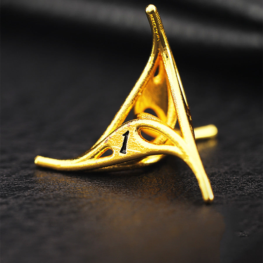 Brass Gold Leaf Cutout Board Game Digital Dice