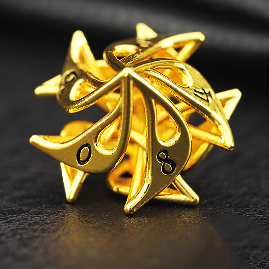 Brass Gold Leaf Cutout Board Game Digital Dice