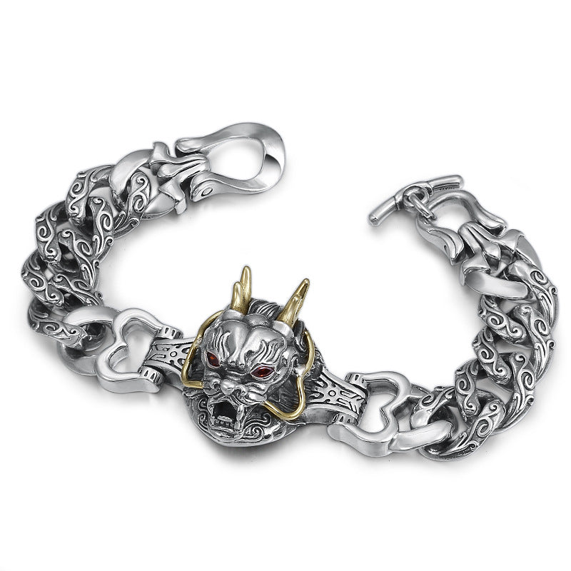 S925 Sterling Silver Creative Temperament Leading Men's Bracelet