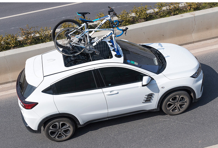 Bicycle vacuum adsorption car roof rack