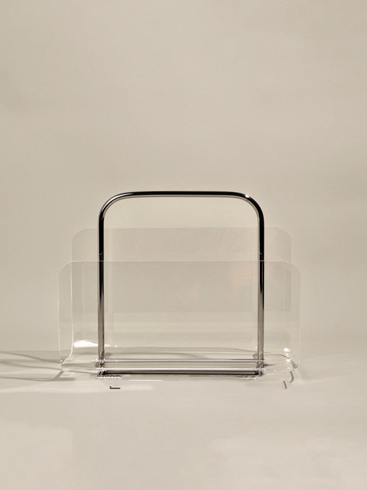 A Simple Luxury Acrylic Metal Bookshelf Model Room