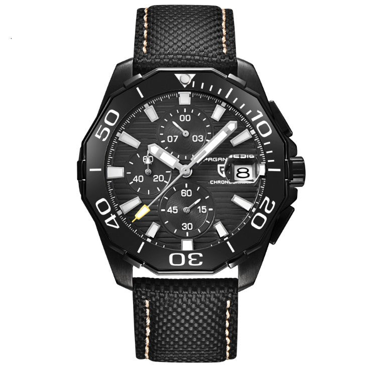 Men's watch with multi function large dial