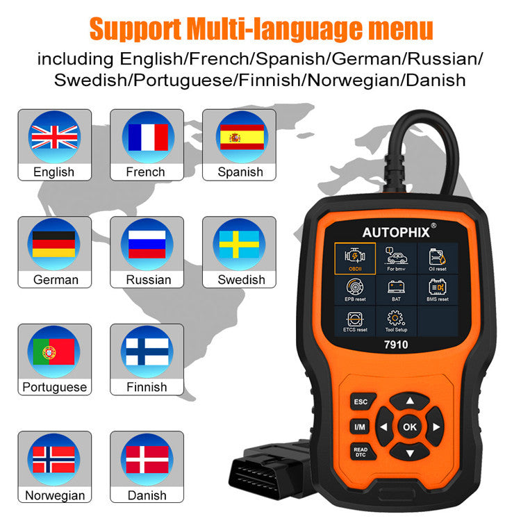 Autophix 7910 BMW Full System Diagnostic Tool Read Maintenance OBDII Fault Scan