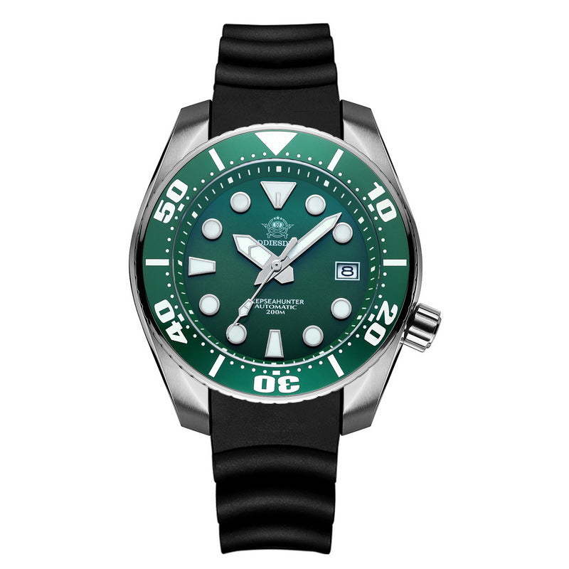 Shi Fully Automatic Mechanical Luminous Waterproof Steel Watch