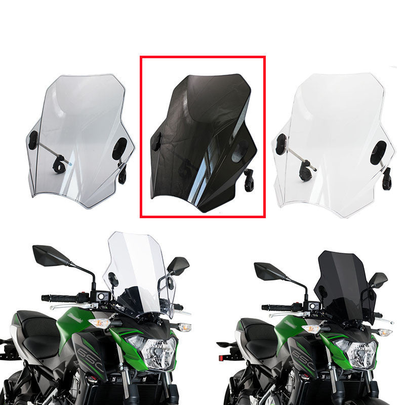 New Transparent Grey Black Motorcycle Windshield Glass