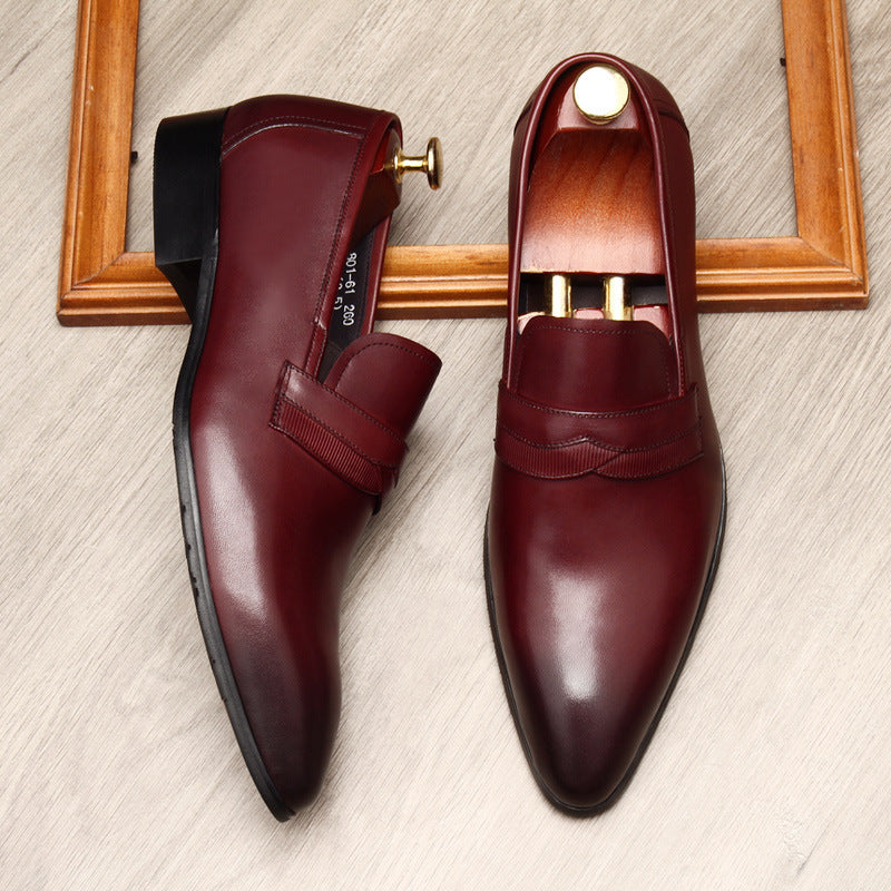 European Version Of Pointed Pure Leather To Create A Soft Bottom