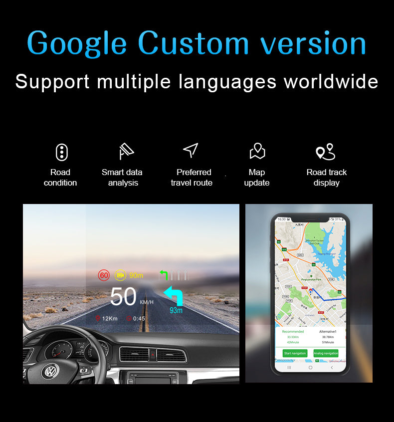 Car Head-up Display Navigation Version Of The Speedometer HD