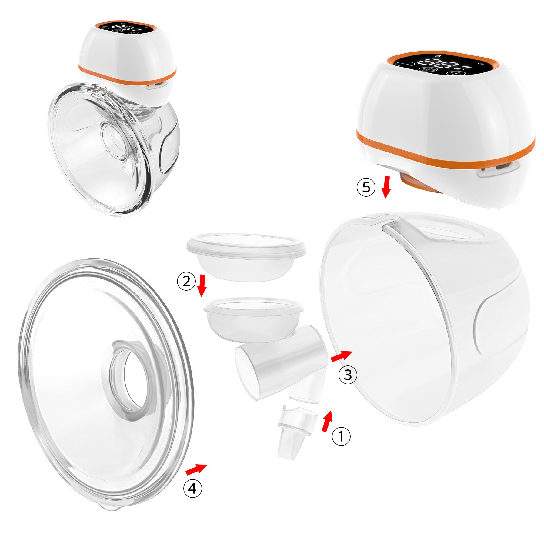 Wearable Electric Breast Pump For Postpartum  Pumping Without Hand