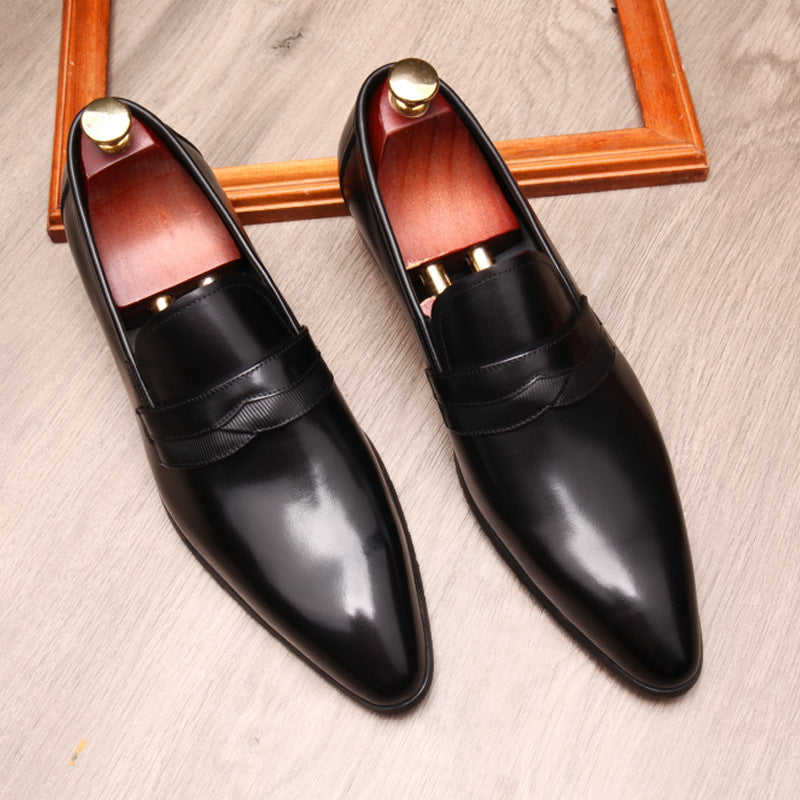 European Version Of Pointed Pure Leather To Create A Soft Bottom