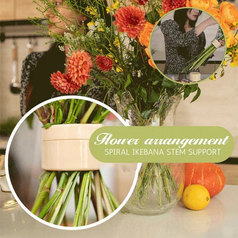 DIY Vase Spiral Stem Bracket Flower Arrangement Tool Bouquet Floral Arranger Home Decor