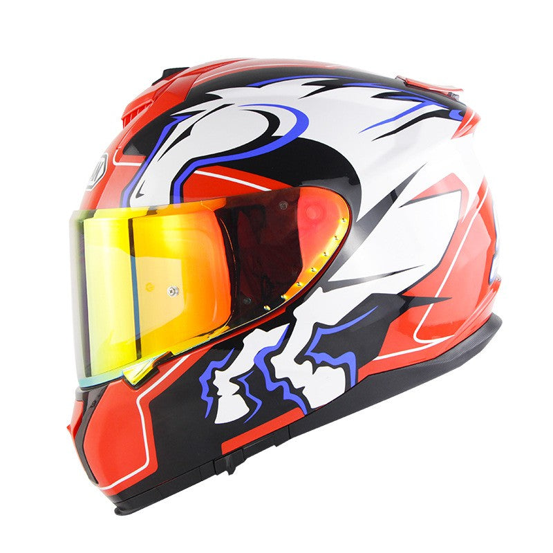 Motorcycle Full Face Helmet Motorcycle Riding Double Lens Full Cover Helmet