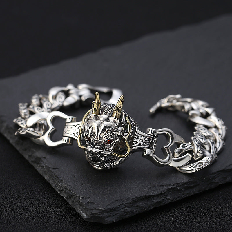 S925 Sterling Silver Creative Temperament Leading Men's Bracelet