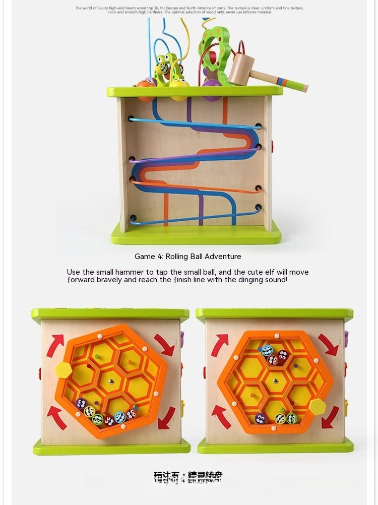 Happy Farm Game Box Bead-stringing Toy Treasure Chest Complex Beaded Baby Large Baby Children Educational Toys